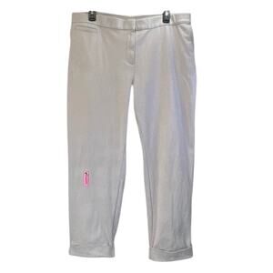 J.Jill Womens L Soft Cream Office Wear Crop Pants FLAW